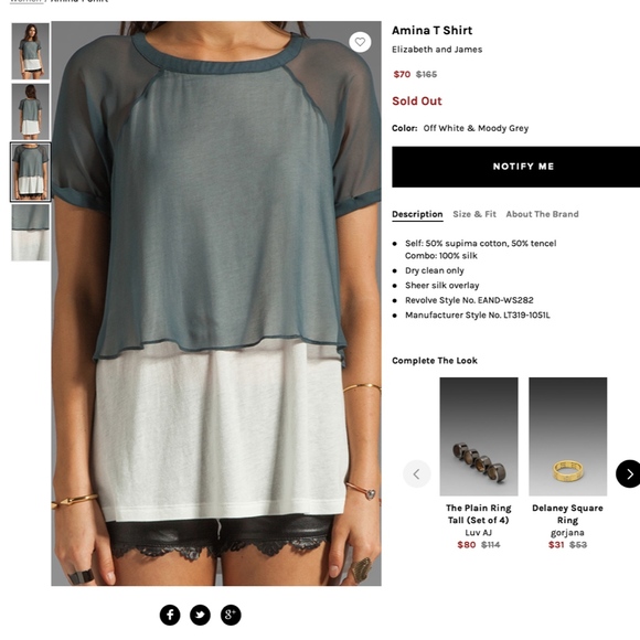 Elizabeth and James Amina T double layer top - Picture 8 of 8